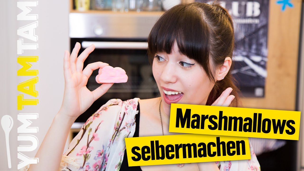 Marshmallows selber machen // Kleine rosa Marshmallow-Wolken // #yumtamtam