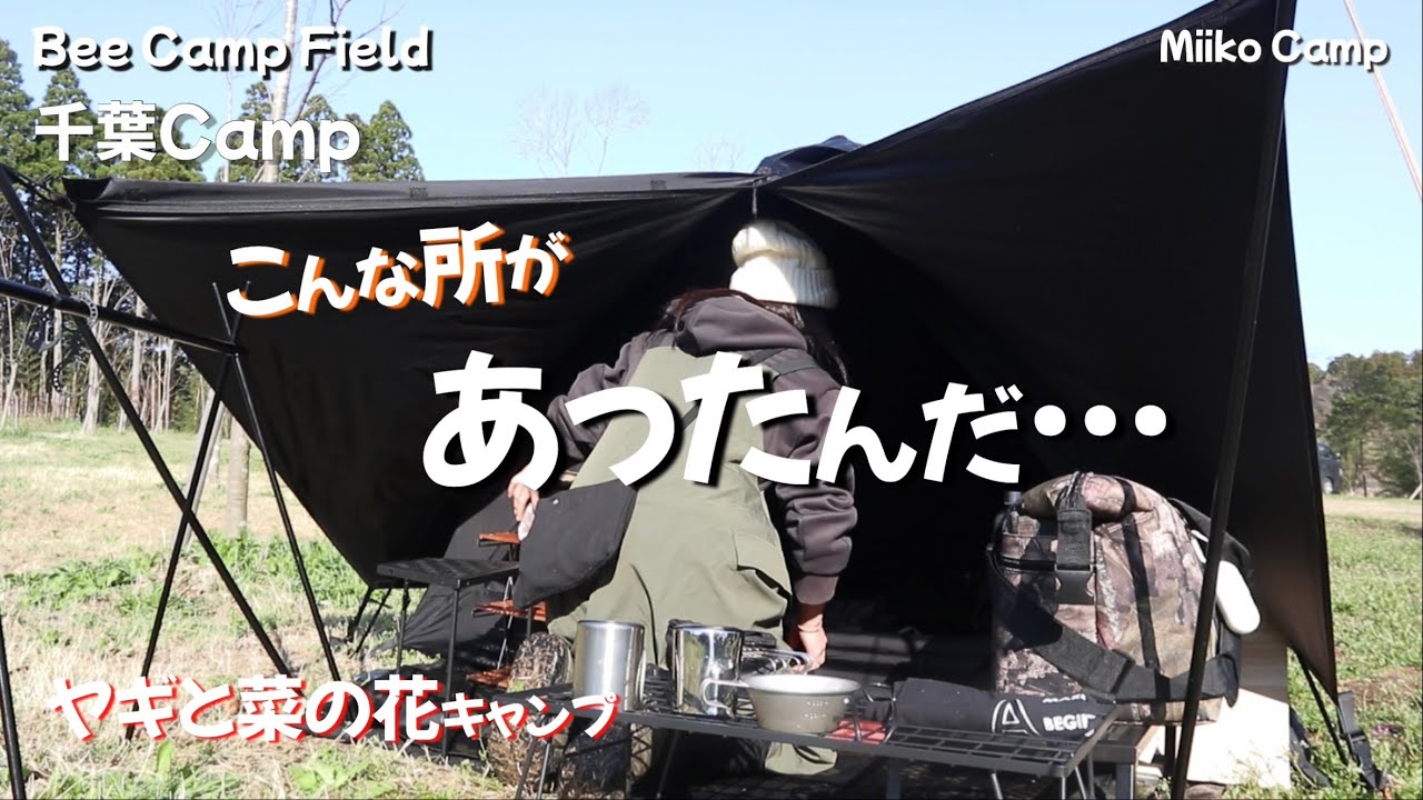 【千葉キャン】真逆に設営してた…わくわくキャンプ女子　千葉のおすすめキャンプ場　「BEE CAMP FIELD」🐝　ソロキャンプ