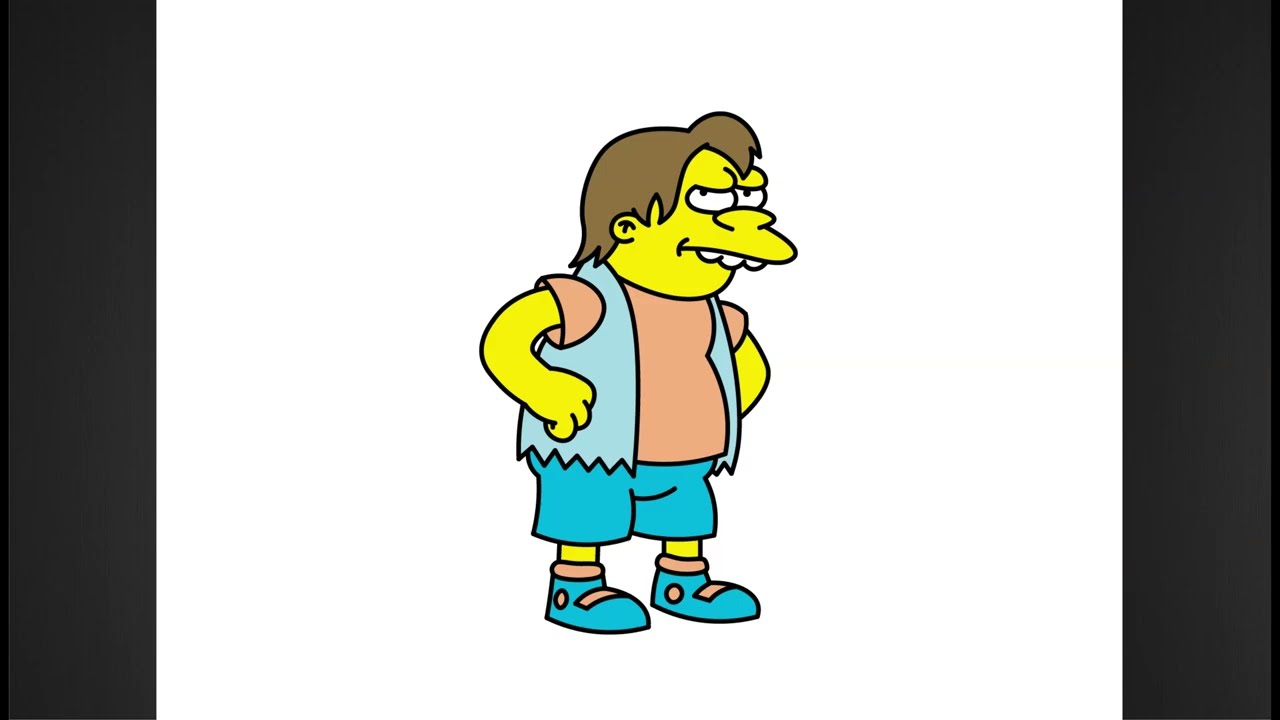 How to Draw Nelson Muntz | SIMPSONS #nelson #nelsonmuntz #simpsons #satisfying #howtodraw