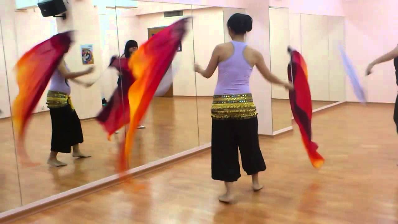 Double voi (veil poi) bellydance to Ya Leyli