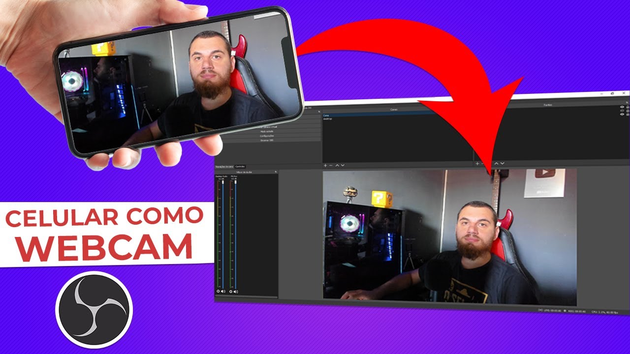 COMO USAR CELULAR COMO WEBCAM NO OBS STUDIO (2021)