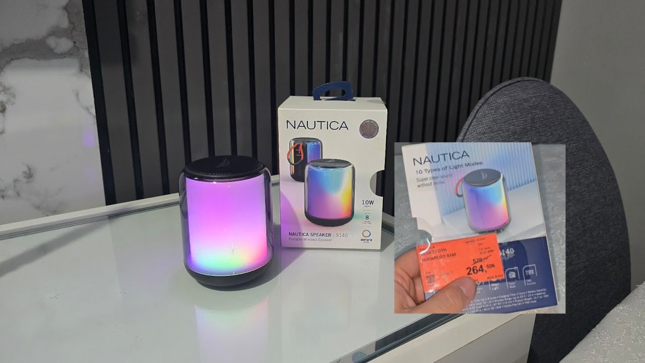 Kaçırmayın Nautica S140 Led Işıklı Taşınabilir Bluetooth Hoparlör Ses Bombası Bim