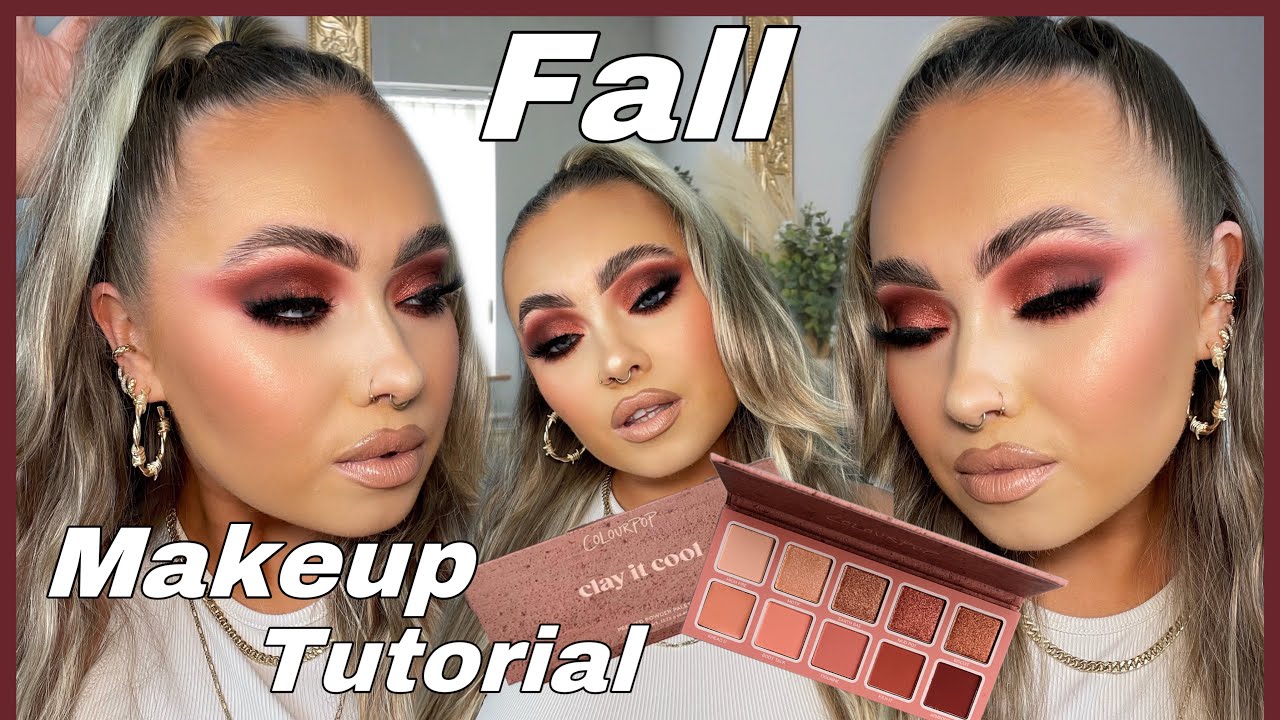 FALL MAKEUP TUTORIAL | Colourpop Clay It Cool Palette 🍂
