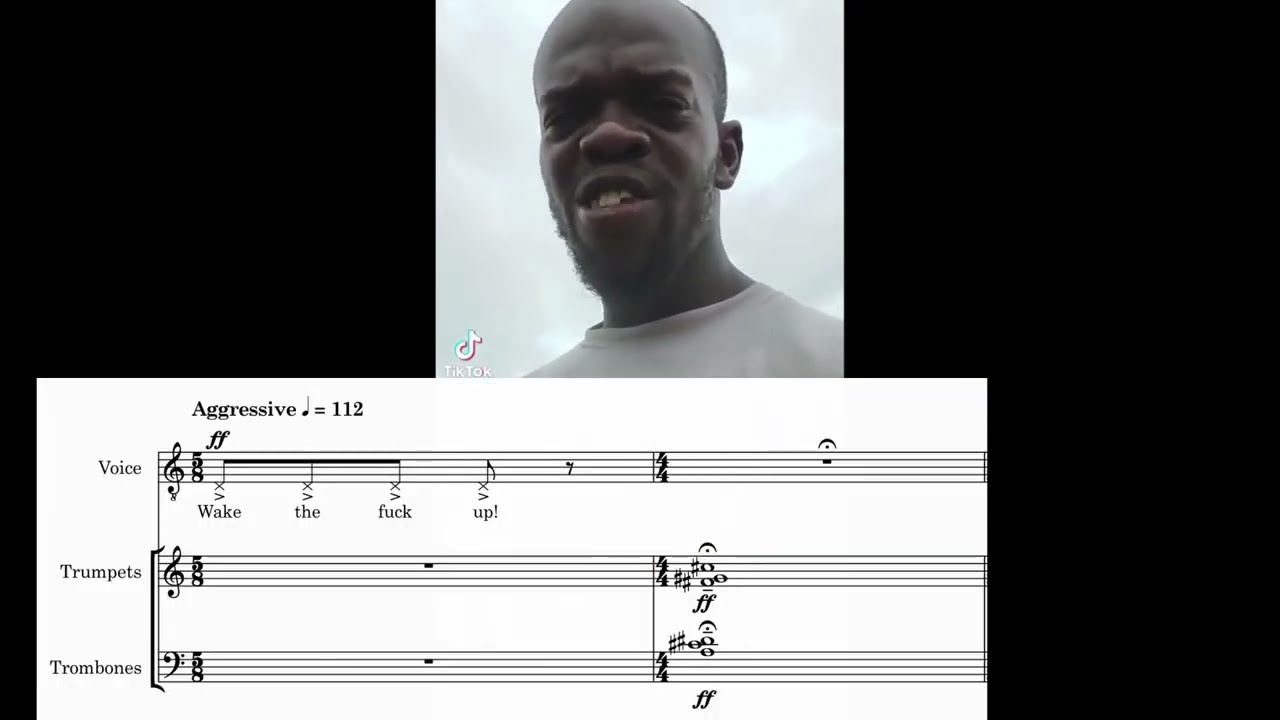 "Wake the Fuck Up" for Voice and Brass Sextet