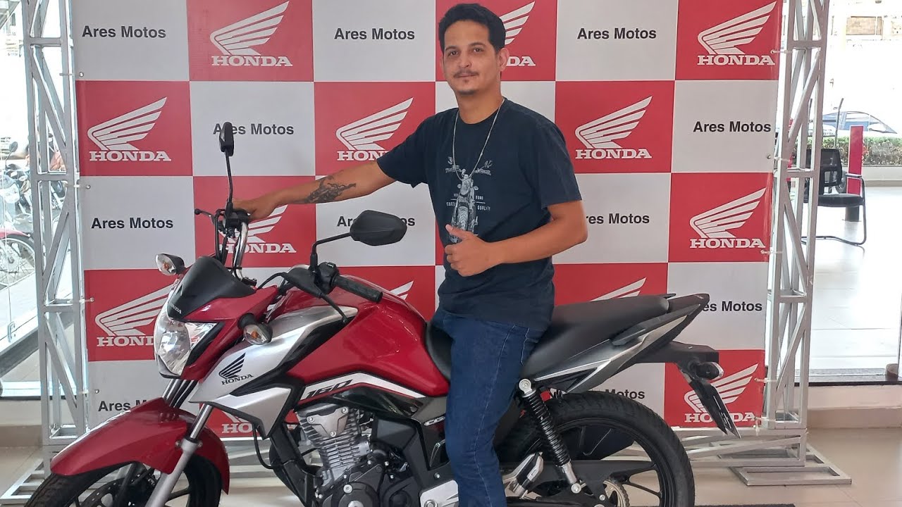 ESSA É MINHA NOVA MOTO TITAN 2024 0KM. PRIMEIRO ROLE E TIRANDO DA LOJA