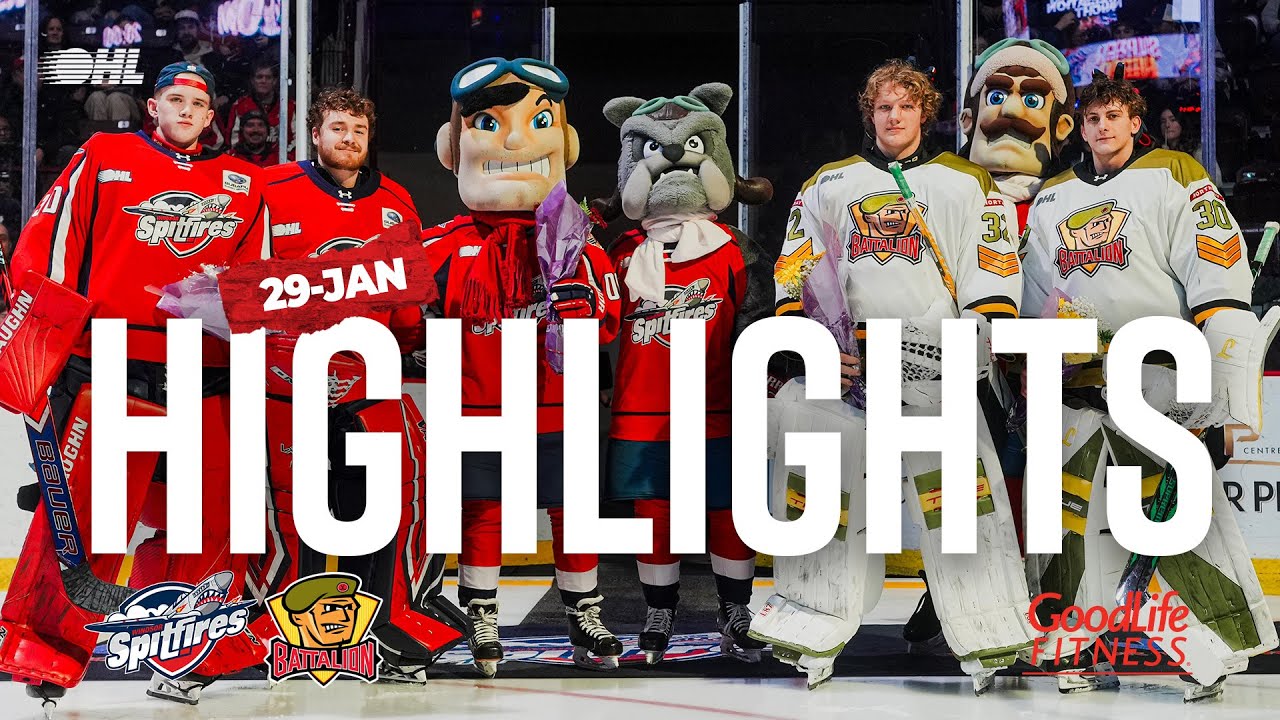 ОСНОВНЫЕ МОМЕНТЫ - Матч Windsor Spitfires против North Bay Battalion, 29 января 2026 года