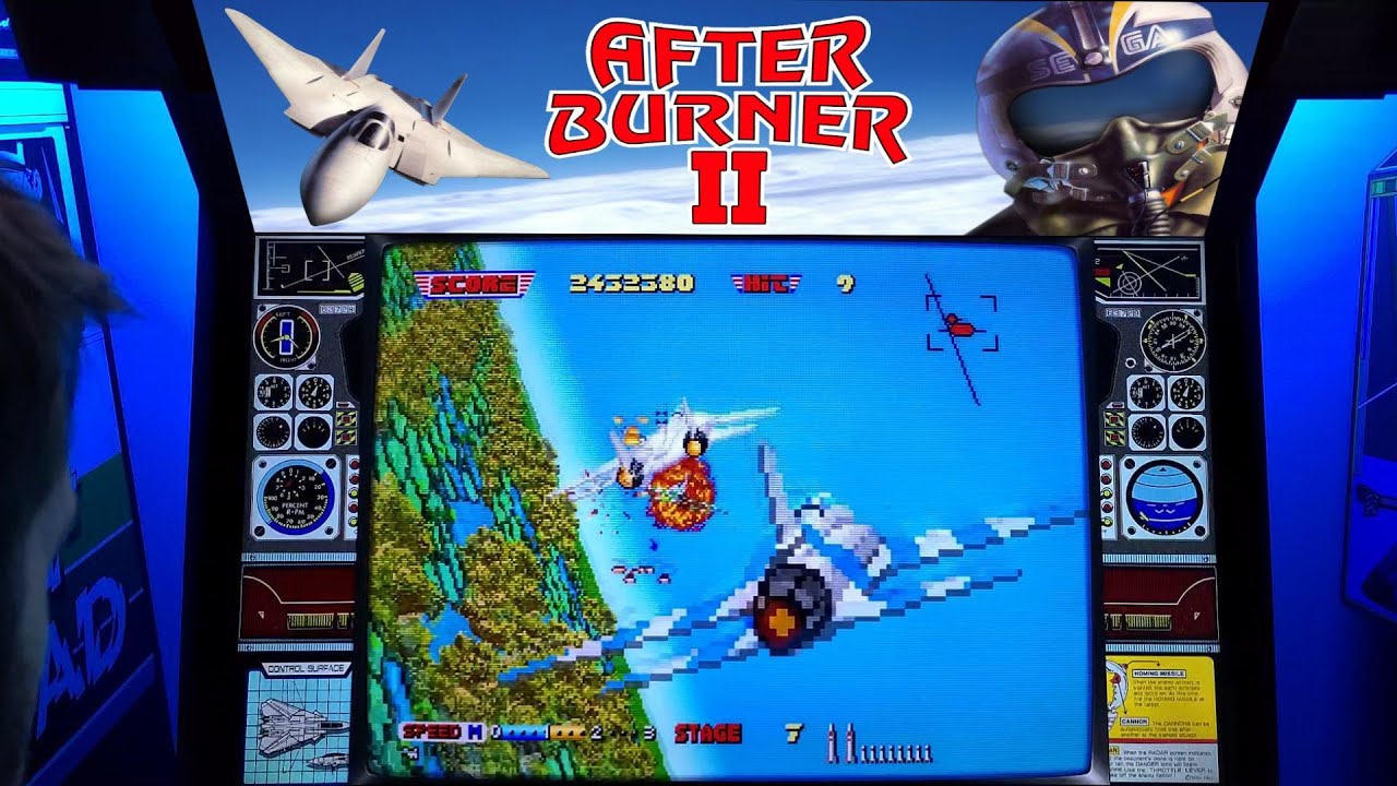Прохождение игры After Burner II Arcade Cabinet MAME с отображением экрана.