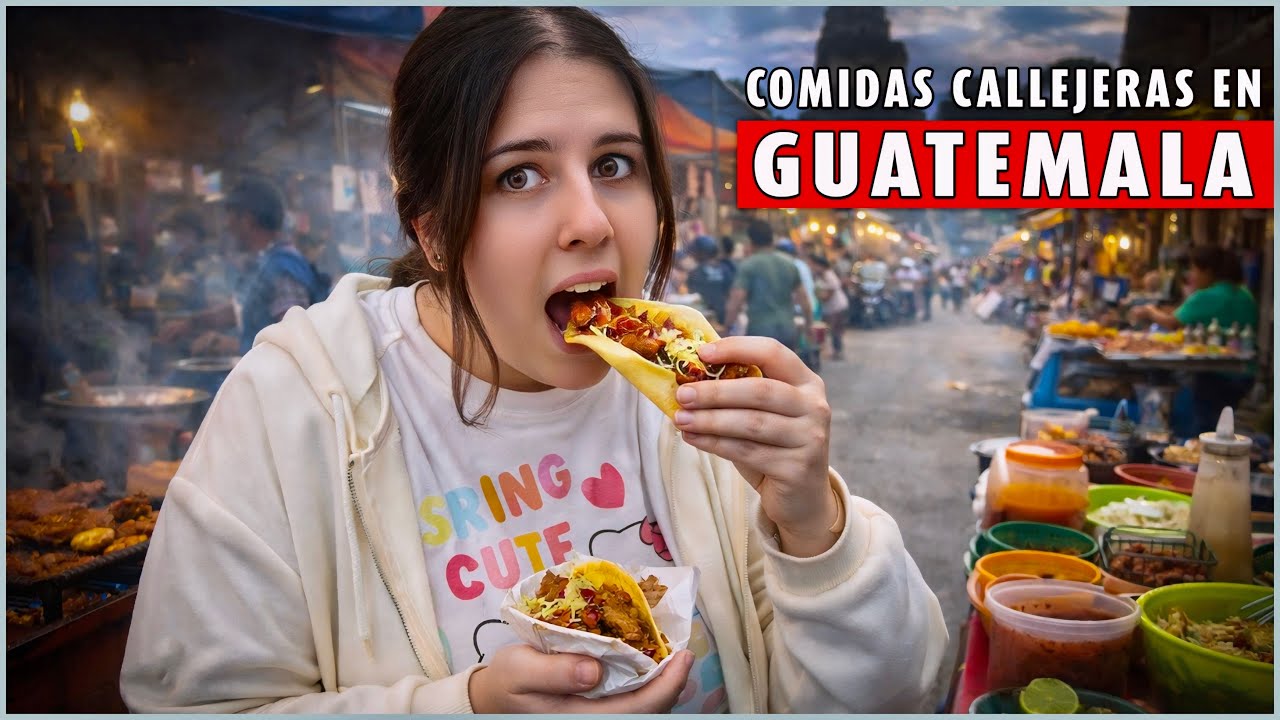 Asi es la COMIDA CALLEJERA en Guatemala 🇬🇹