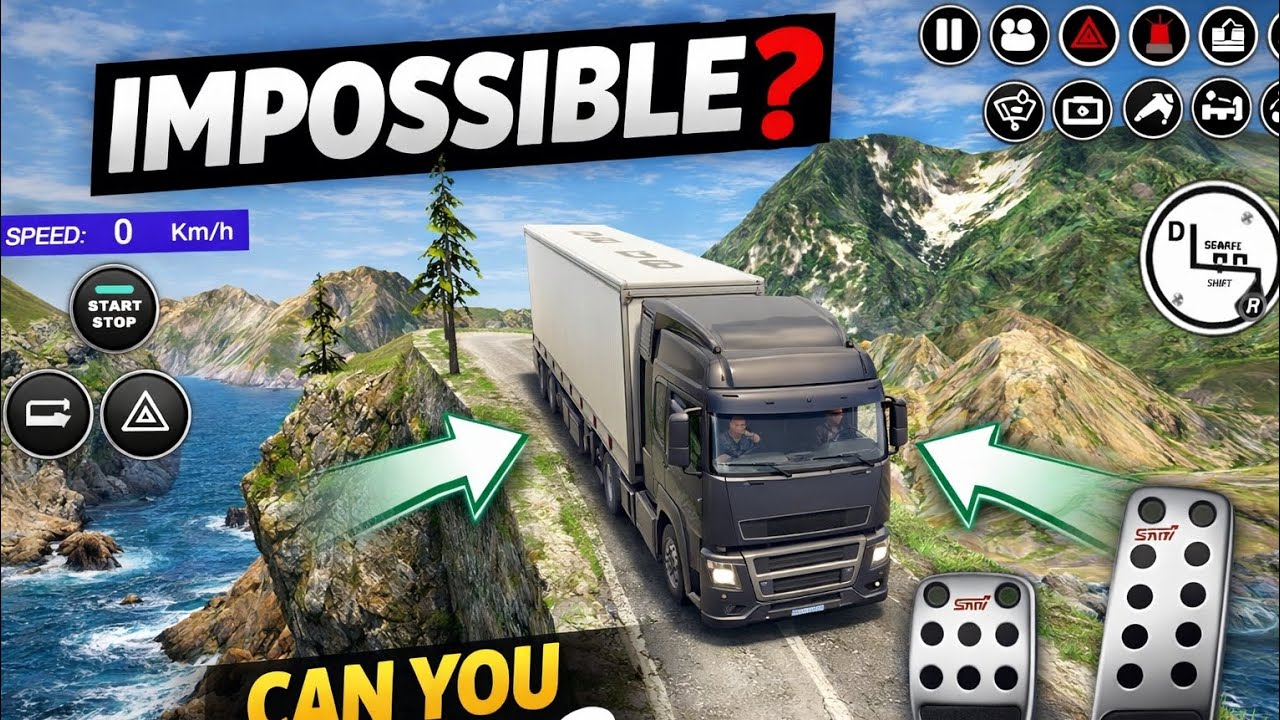 Impossible Cliff Truck Driving Challenge 😱 | Extreme Offroad Sea Side Road!
