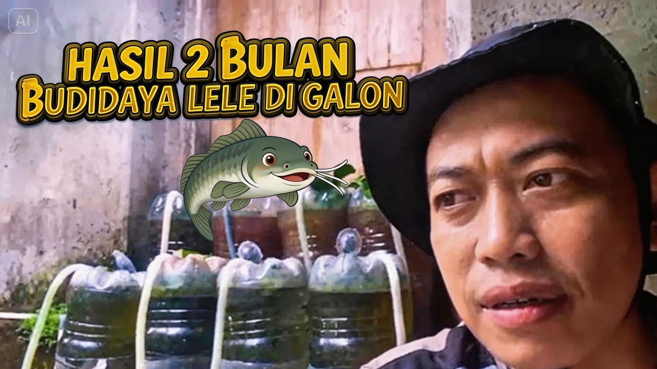Panen lele di galon usia 2 bulan.Jujur hasilnya belum memuaskan