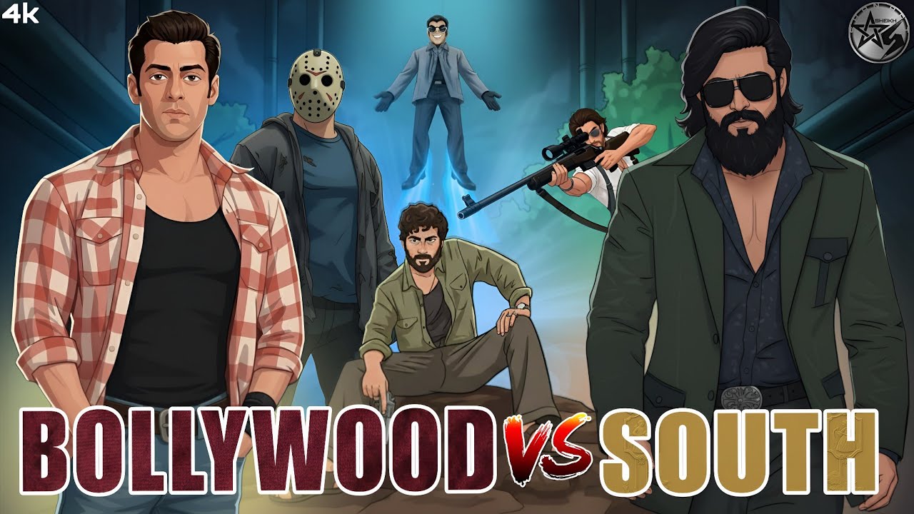 BOLLYWOOD VS SOUTH | KGF | PUSHPA | PATHAN | RADHE | ROBOT 2.0 | Salman Khan || SheikhShanArt