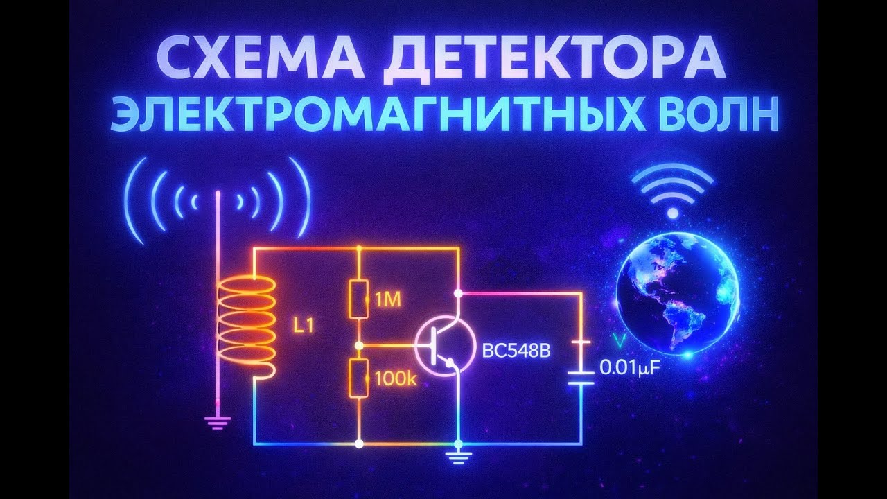 Cхема простого радиоприемника или детектора электромагнитных волн