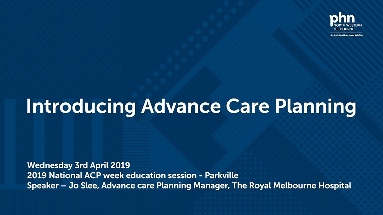 Introducing advance care planning