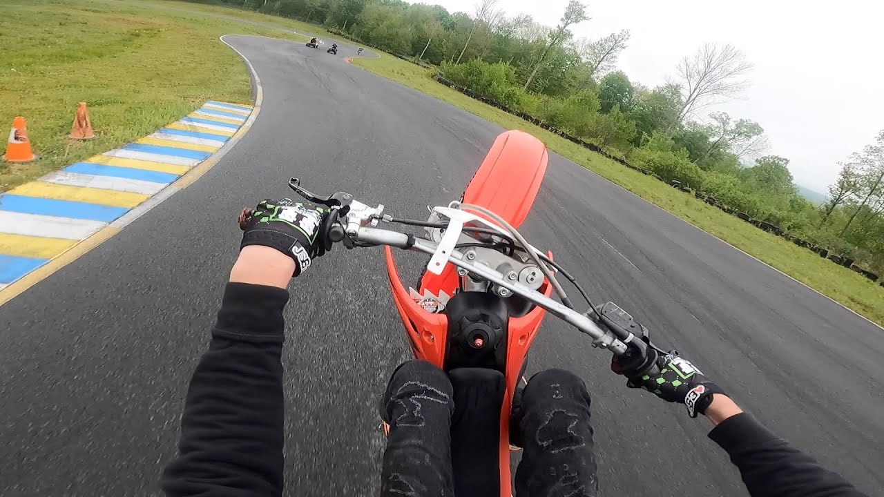 CR85 WHEELIES LAP AROUND A RACE TRACK! * REAL LIFE MX BIKES *