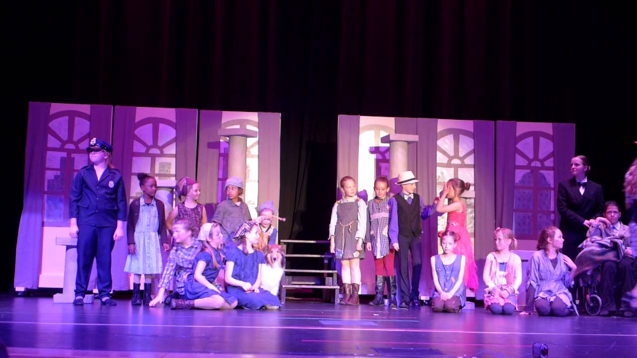 The End (Clara taking a bow at the end of her Annie Jr. Performance)