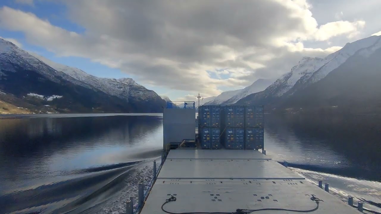 OnBoard video: Cargo ship arriving Odda, Norway
