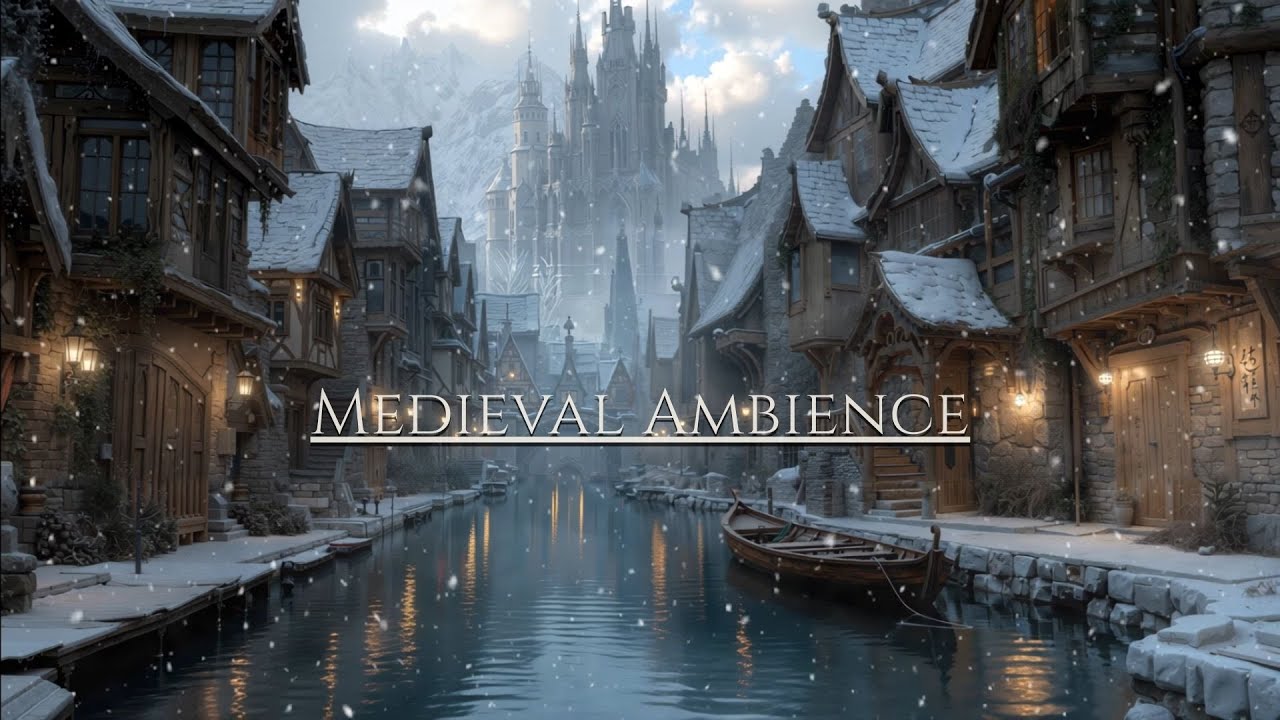Winter in a Medieval Town | Calm Fantasy Ambience Inspired by Old Kingdoms