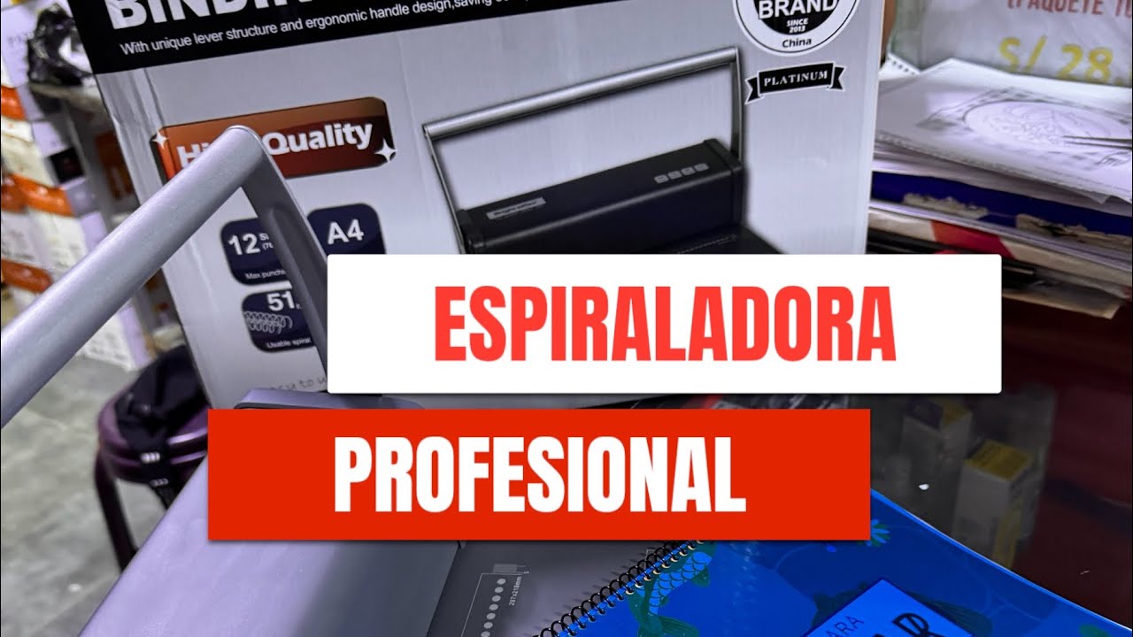 Uso y función de una ESPIRALADORA PROFESIONAL - 12 Hojas