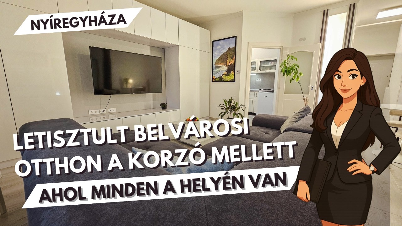 Letisztult belvárosi otthon a Korzó mellett - ahol minden a helyén van - Nyíregyháza