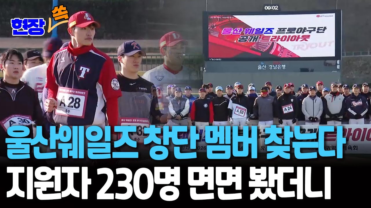 '울산웨일즈' 프로야구단 창단 선수 공개 선발…한·일 야구인 230명 참여 [현장쏙] / 연합뉴스TV(YonhapnewsTV)