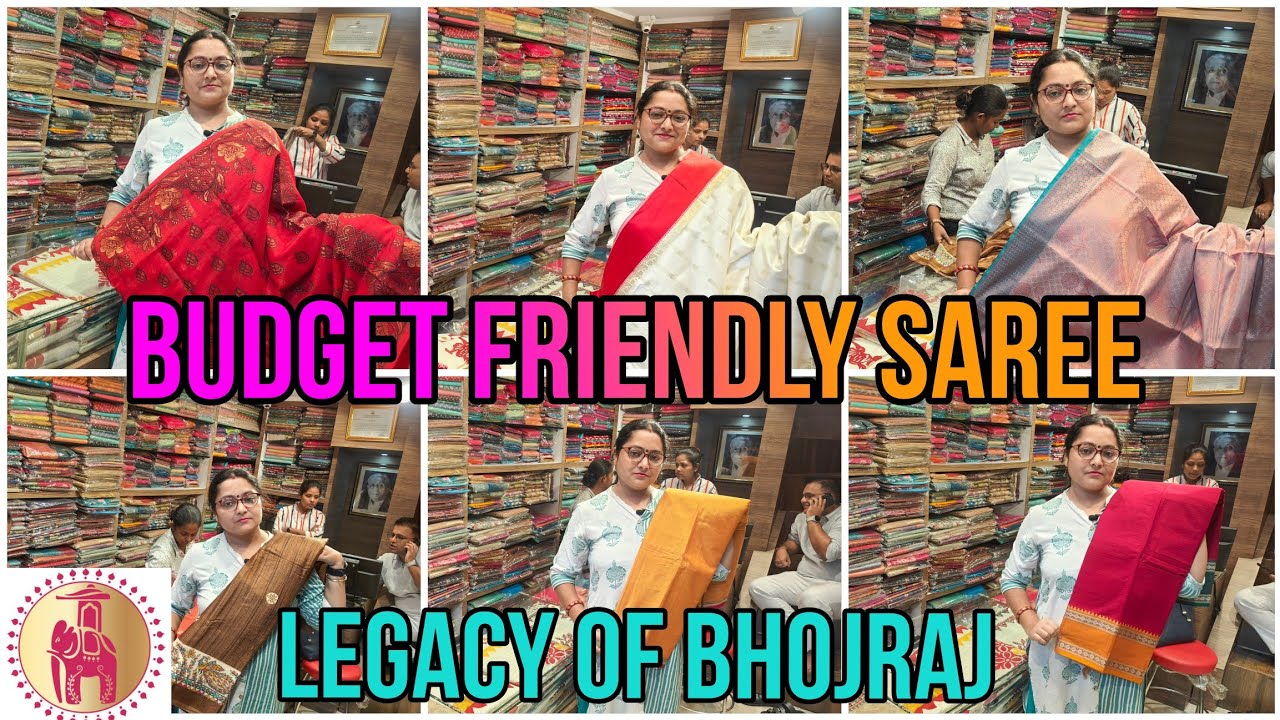 মাত্র ১হাজার টাকার মধ্যে শাড়ি কালেকশন Legacy of Bhojraj গড়িয়াহাট||Budget Friendly Saree