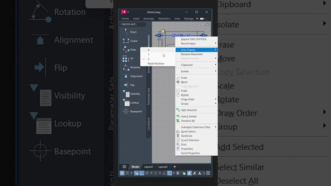 Динамические блоки (растягиваются) &mdash; Учебные пособия по AutoCAD #архитектура #autocad