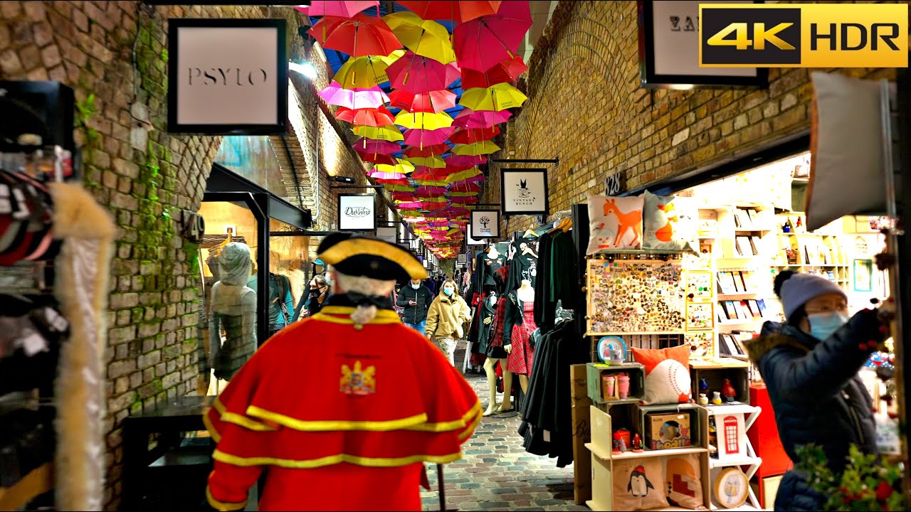 🎄🎁Camden Twixmas London Walk 2021💝London Winter Walk in Festive season [4K HDR]