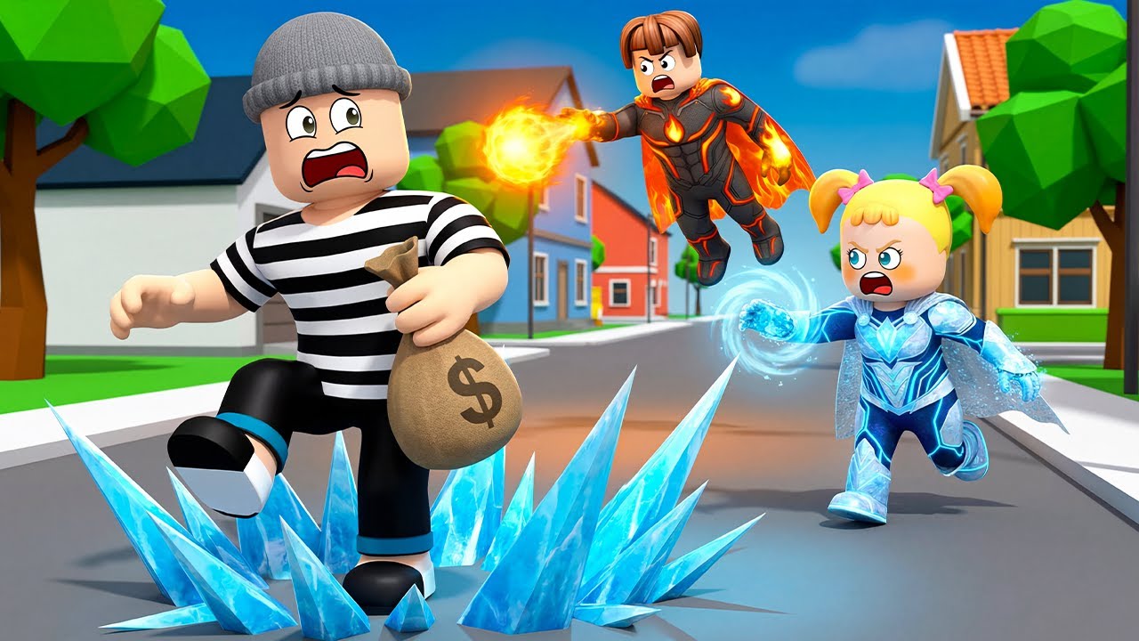 ROBLOX Brookhaven 🏡RP -🔥 Fire vs ❄️ Ice Brothers! From Endless Fighting to Heroic Teamwork 😱