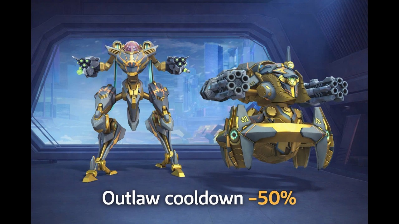 [MechArena] Hangar Showdown - Outlaw Ability Cooldown -50% with Charga Rocket 16.