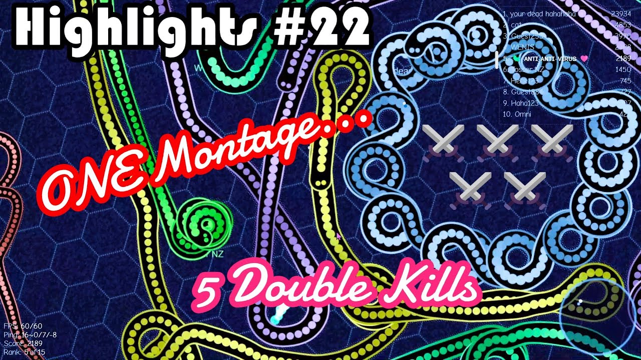Gulper.io | HIGHLIGHTS #22 - Pulling Off 3 Double Kills in ONE Game