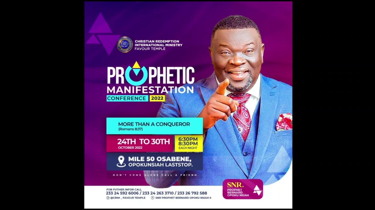 Prophetic Manifestation  ll   Day 2  ll  Snr Prophet Bernard Opoku-Nsiah