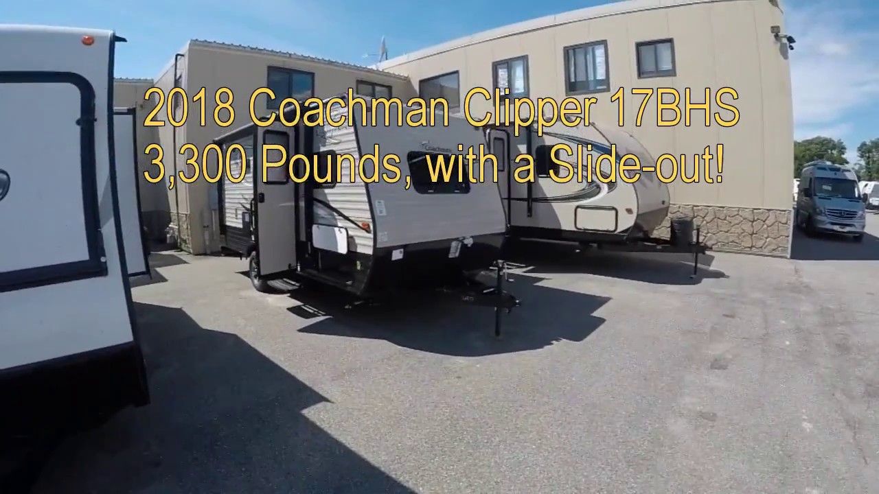 2018 Coachman Clipper 17BHS (3300 lbs, with a slideout!)