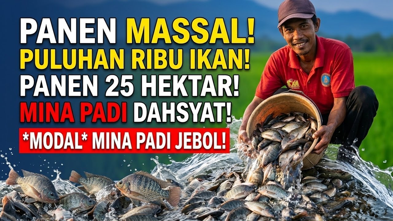 25 Hektar Sawah Mina Padi di Jawa Tengah, Puluhan Ribu Ikan di Tebar