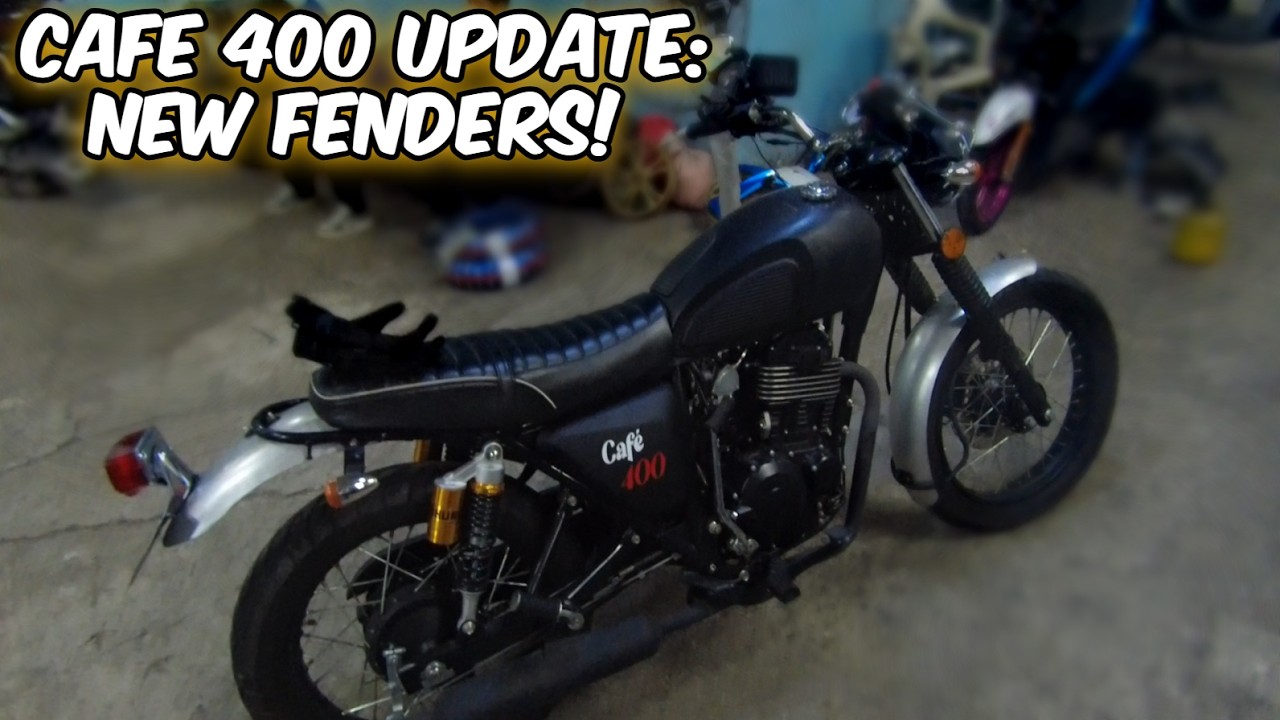 Motorstar Cafe 400 Update: Finally Got The New Fenders Painted!