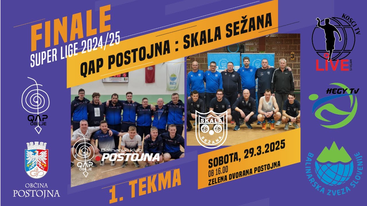 #86# Finale Super Lige 2024/25: QAP Postojna - Skala Sežana