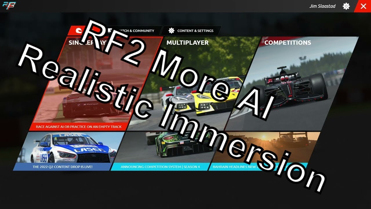 Rfactor2 more AI realistic immersion & bonus FFB