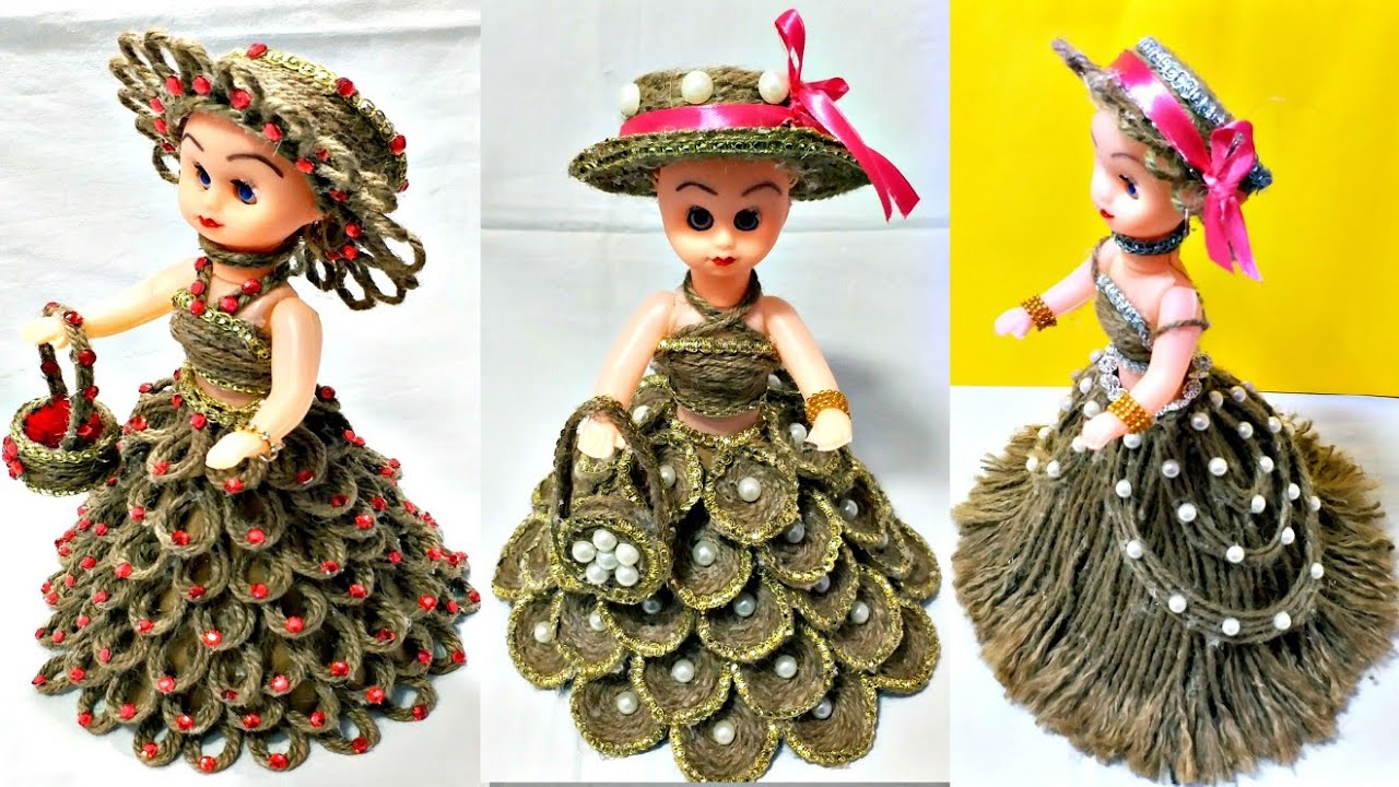 रस्सी (rope) से तीन तरह की बनाये गुडिया/DIY- Make Different kind of dolls from Rope, jute