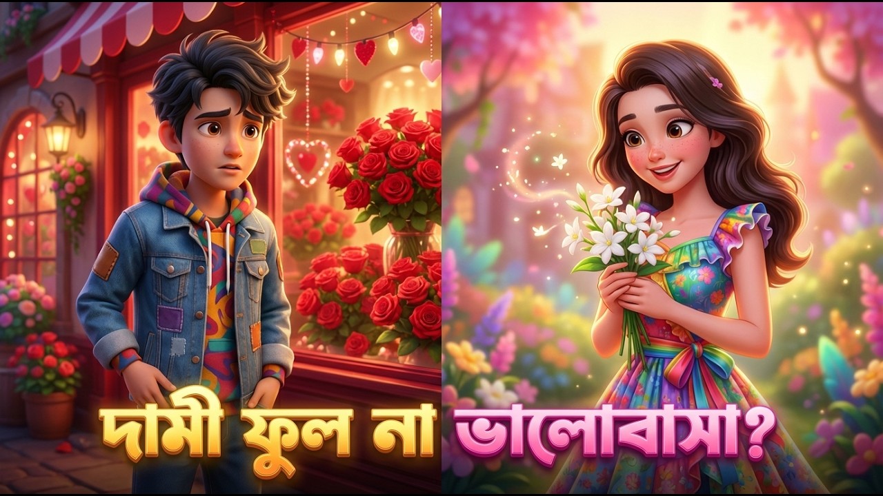 💖 ভালোবাসা কি দামী উপহার? | Emotional Love Story 2026 | Romantic Cartoon Story | Fazlul Cartoon TV