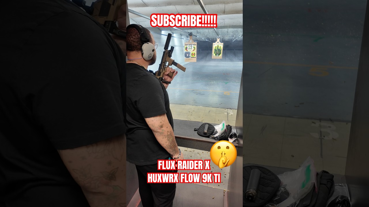 HUXWRX FLOW 9K TI ON FLUX RAIDER X SIG P320 X FULL VS SILENCERCO SPECTRE 9 