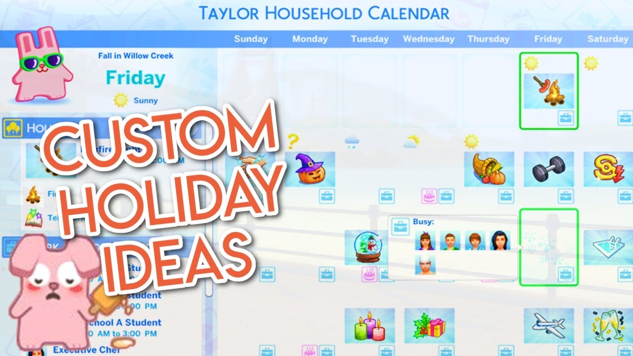 SUMMER MUSIC FESTIVAL, SIMIC-CON, FAMILY SHOPPING DAY, AND MORE! || My Custom Holidays || The Sims 4