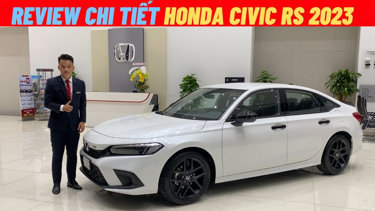 Review chi tiết Honda Civic RS 2023 | Honda Civic RS 2023 màu Trắng | Giá xe Honda Civic RS 2023