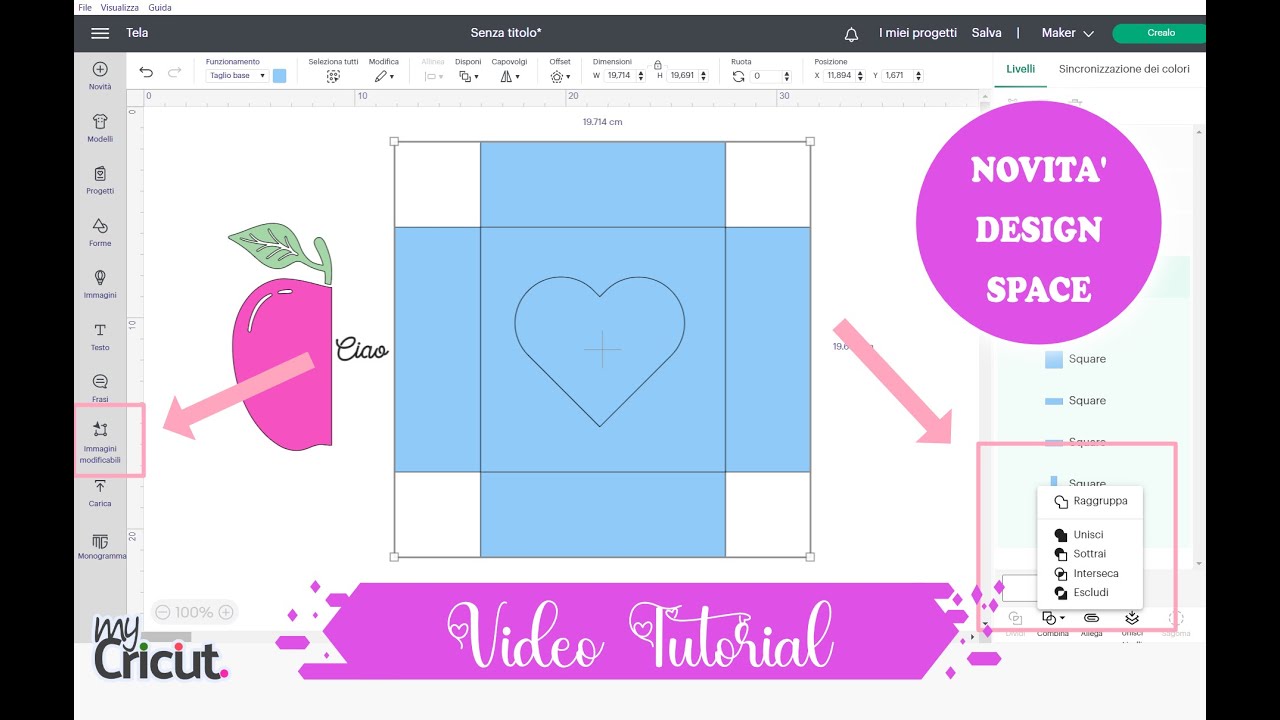 Super Novità di Cricut Design Space: modifica delle immagini e pulsante combina