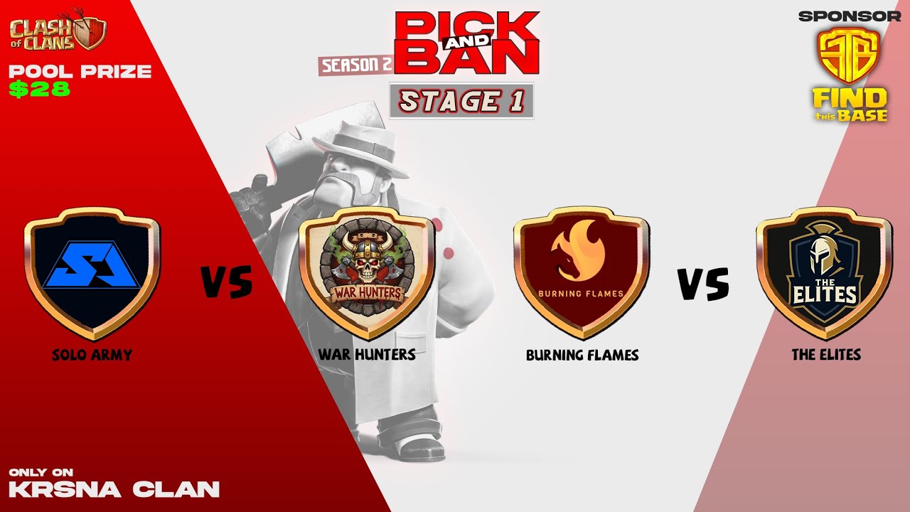 Pick n Ban S2  | KrsnaClan #clashofclans #krsnaclash #coclive