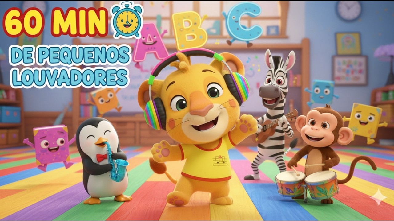 Festa com Jesus! 🎉 1 Hora de Louvor Infantil para Pular e se Alegrar