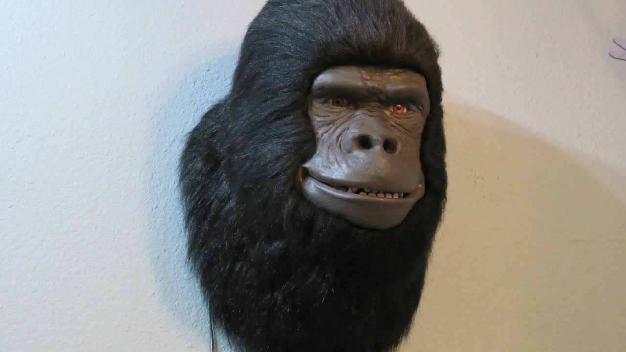 Gemmy Prototype Animatronic Gorilla Head Wall Mount - Only One Known to Still Exist!