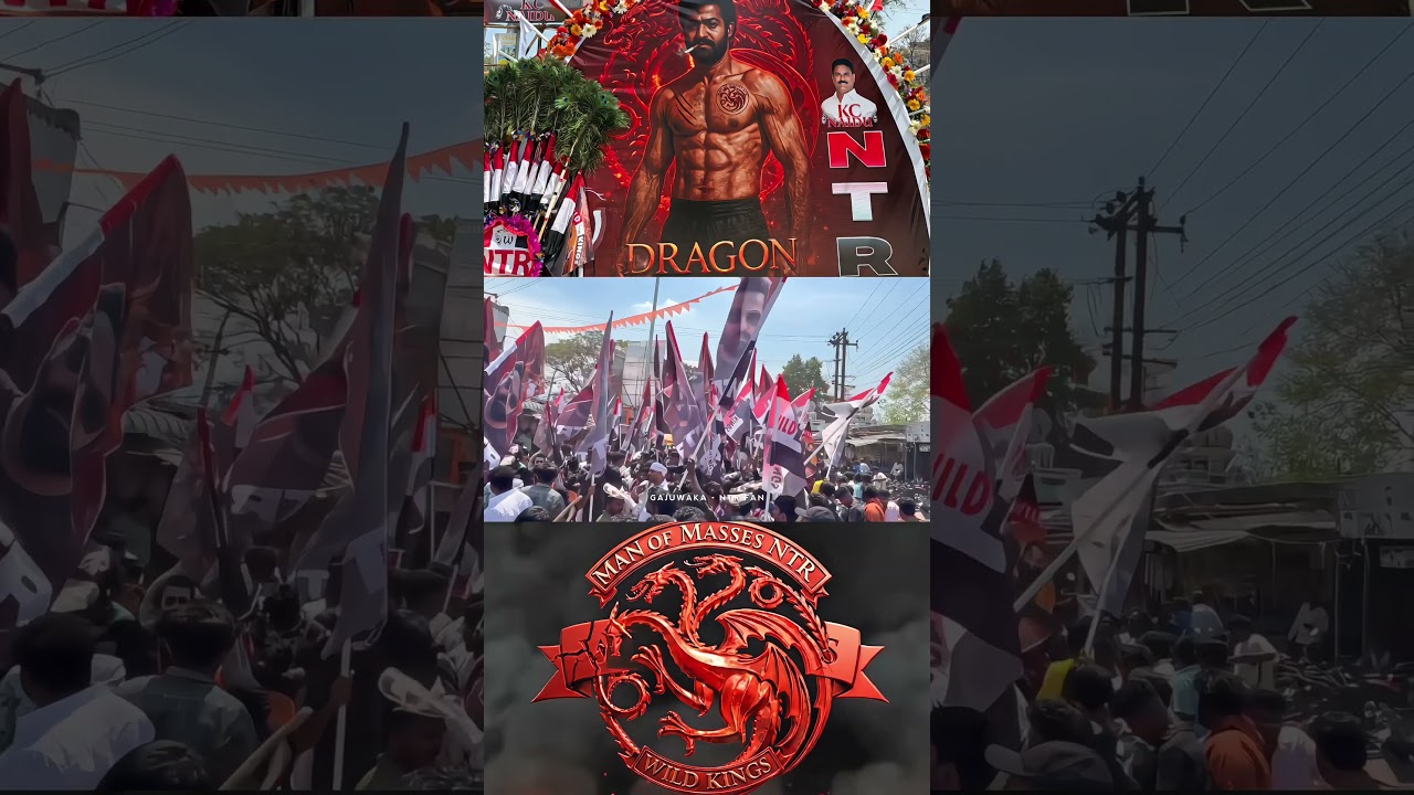 Chandragiri NTR fans Dragon celebrations