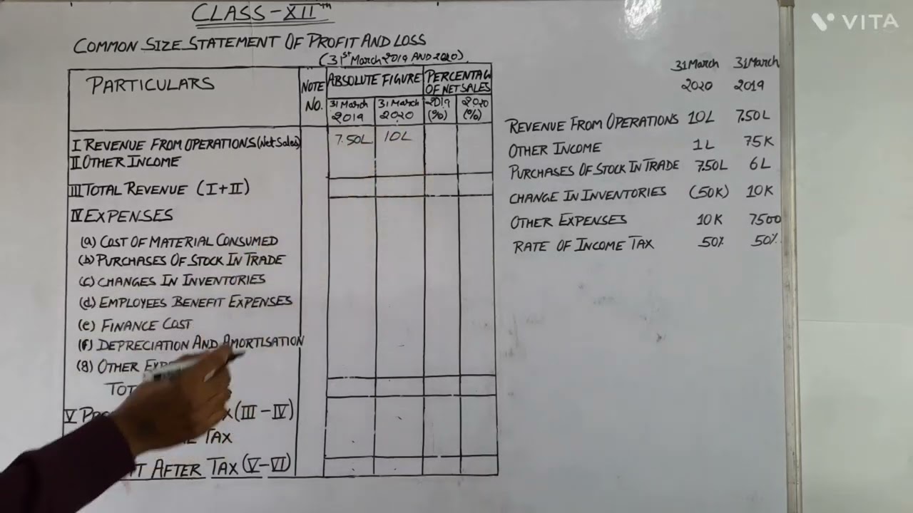 COMMON SIZE STATEMENT OF PROFIT AND LOSS||COMMON SIZE STATEMENT||FINANCIAL STATEMENTS||#commerce