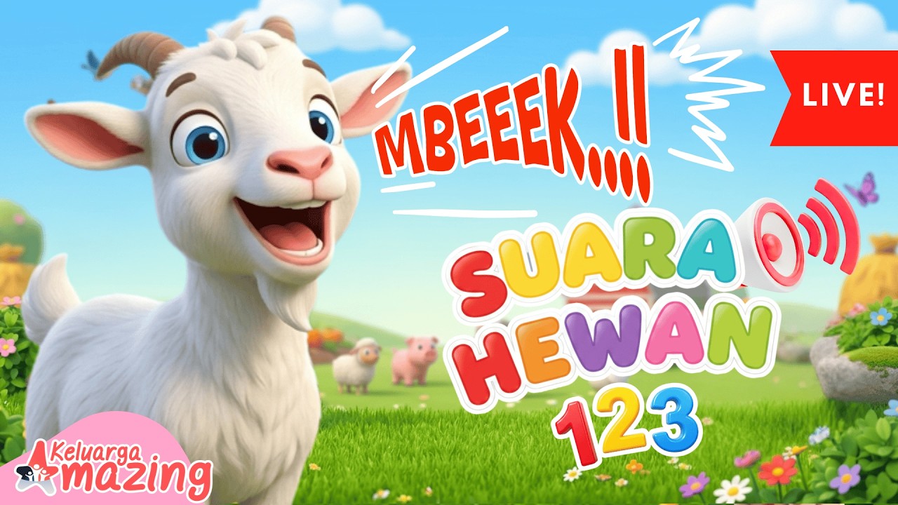 🔴 LIVE Suara Hewan & Belajar Angka 1–10 🐮 | Nama Hewan Peternakan | Edukasi Anak PAUD TK 2026
