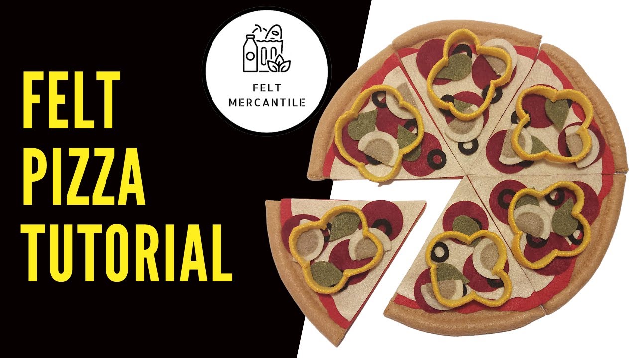 HOW TO MAKE FELT PLAY FOOD PIZZA - Pretend Play Toy Sewing Tutorial