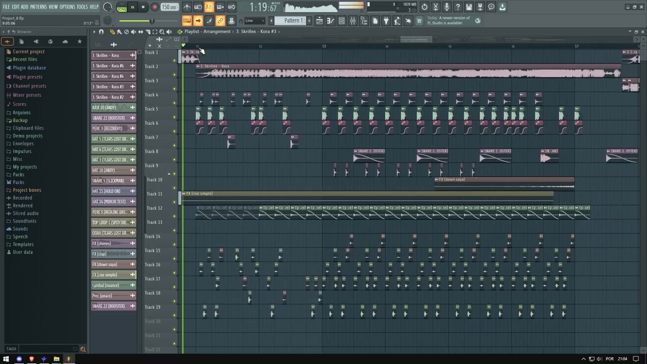 if SKRILLEX - KORA had drums